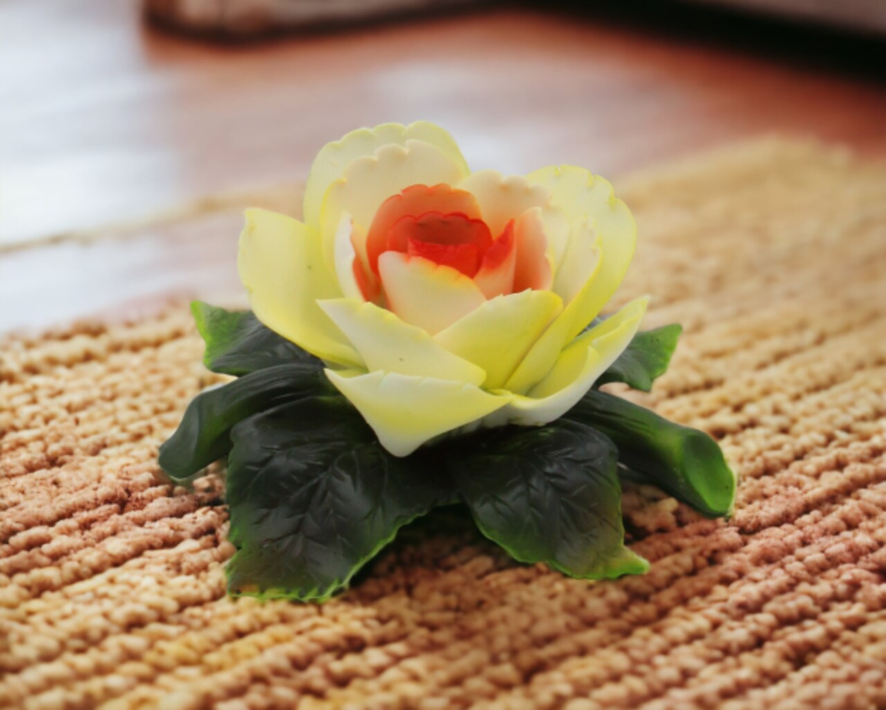 Ceramic Peony Flower Figurine, Home Décor, Gift for Her, Gift for Mom, Kitchen Décor, Farmhouse Décor, Nature Lover Gift, Vintage Decor